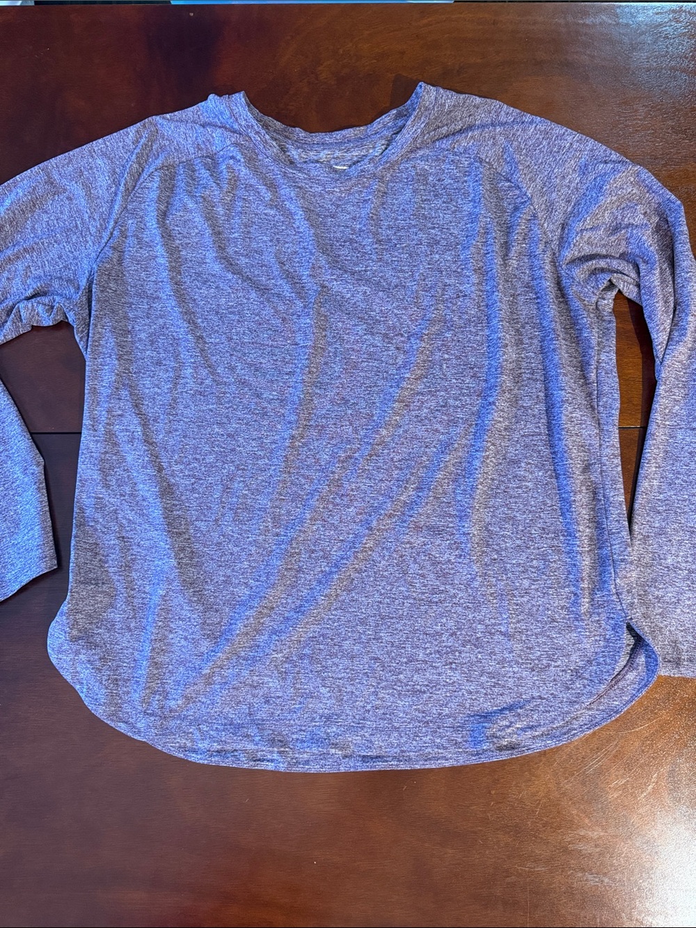 Members Mark women’s plus Long-Sleeve heathered activewear Crew Tee